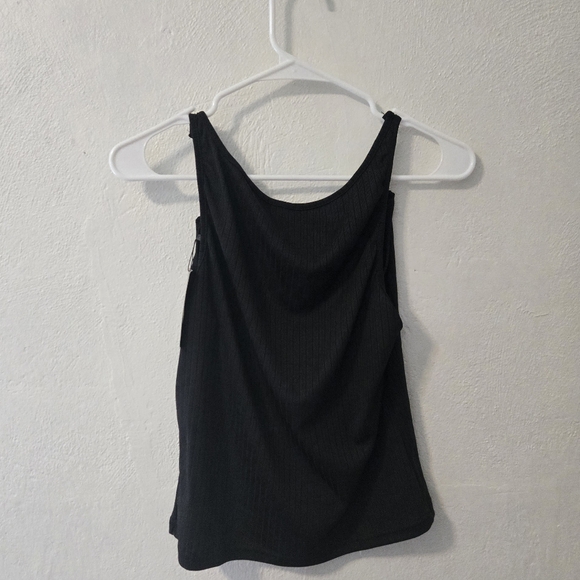 Scacto Black Ribbed Bodycon Flattering Tank Top NEW - Picture 2 of 8